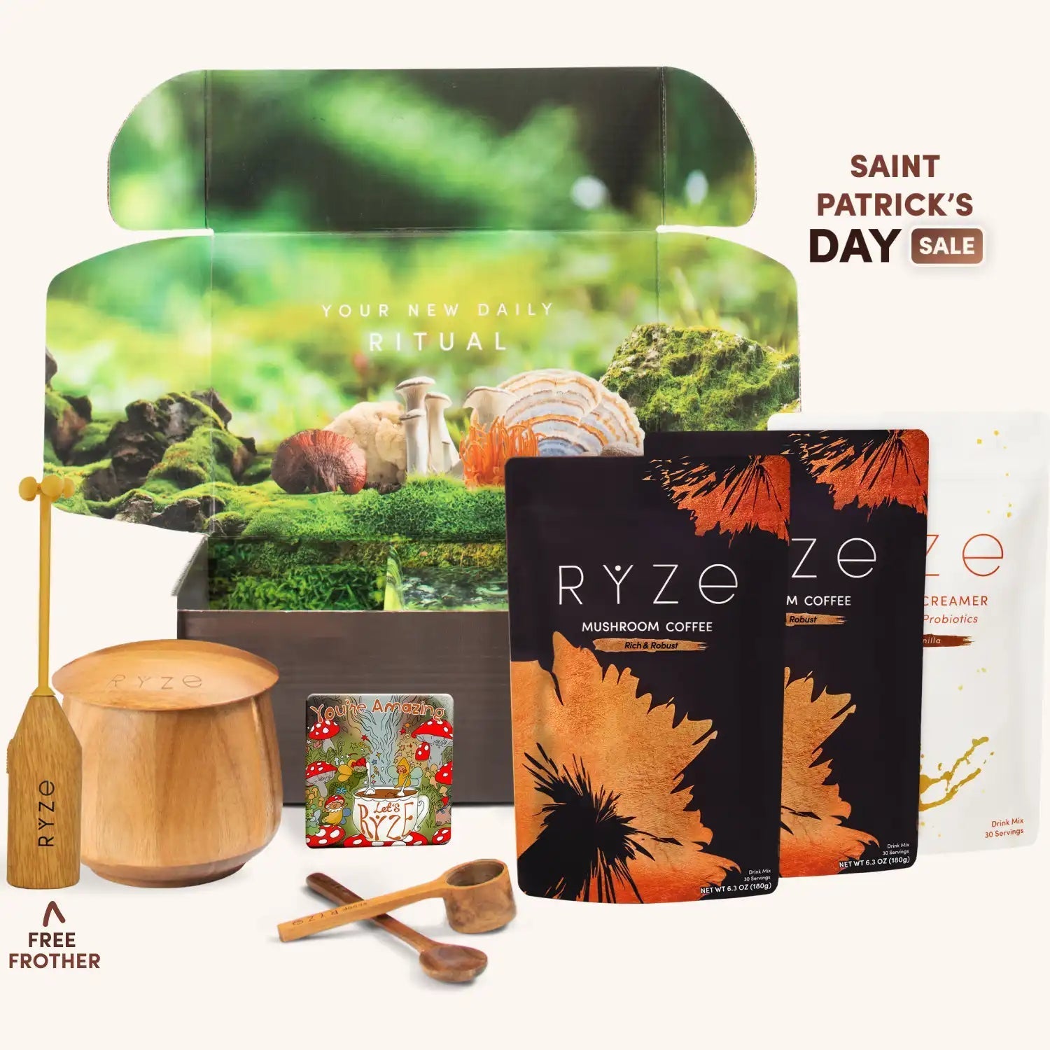 RYZE Mushroom Coffee House Blend Ritual Set - Balanced Kit