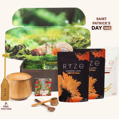 RYZE Mushroom Coffee Ritual Set - Bold Pack Dark Roast