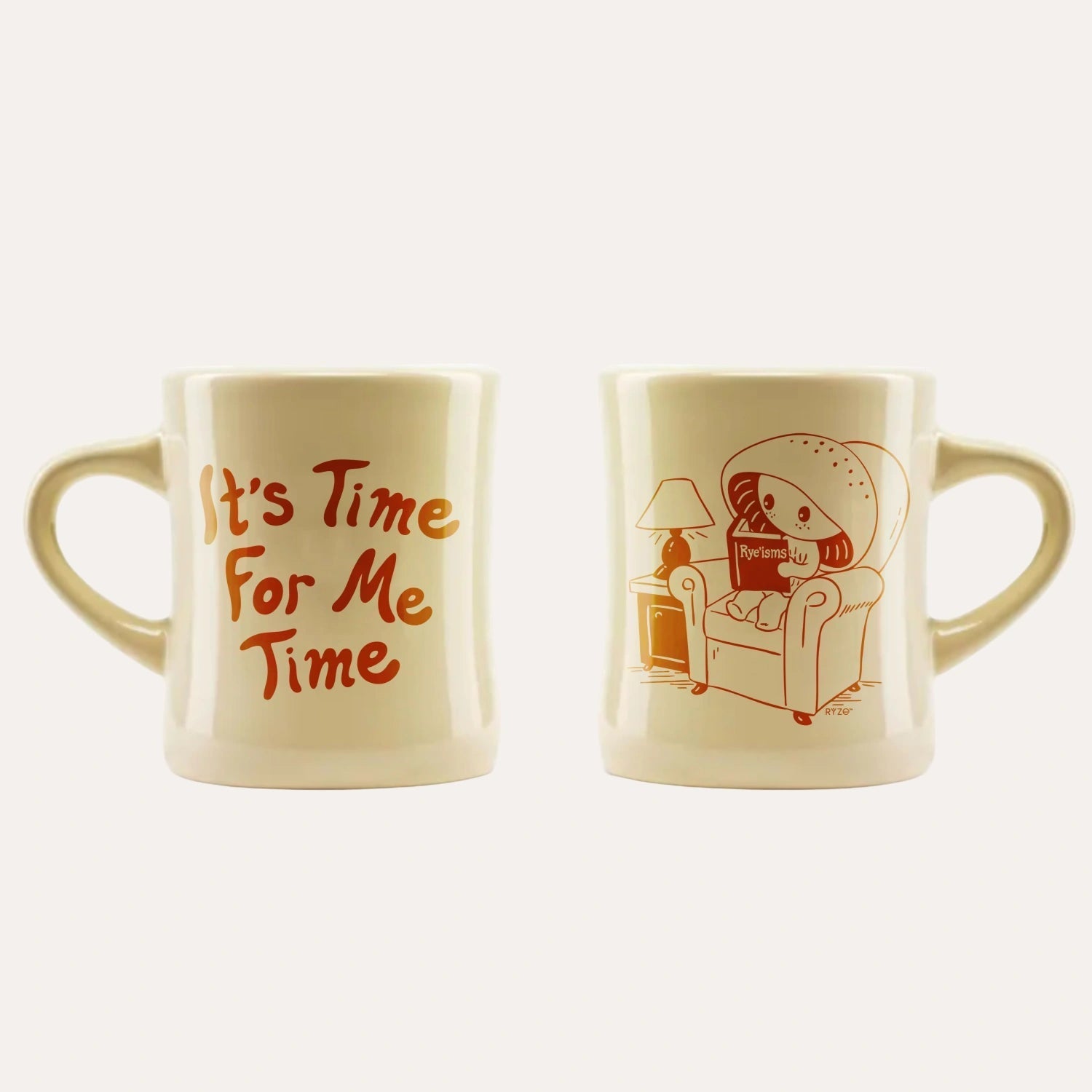 RYZE Me Time Mug - Travel Ready Front Back