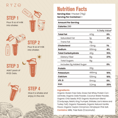 RYZE Mushroom Overnight Oats Pack (14 Servings) - Simple Routine