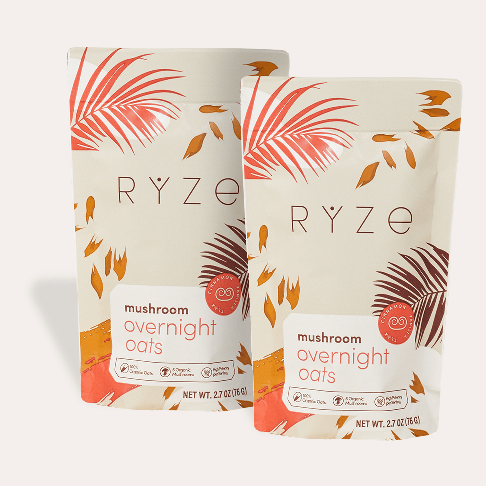 RYZE Mushroom Overnight Oats Pack (28 Servings) - Cozy Fuel
