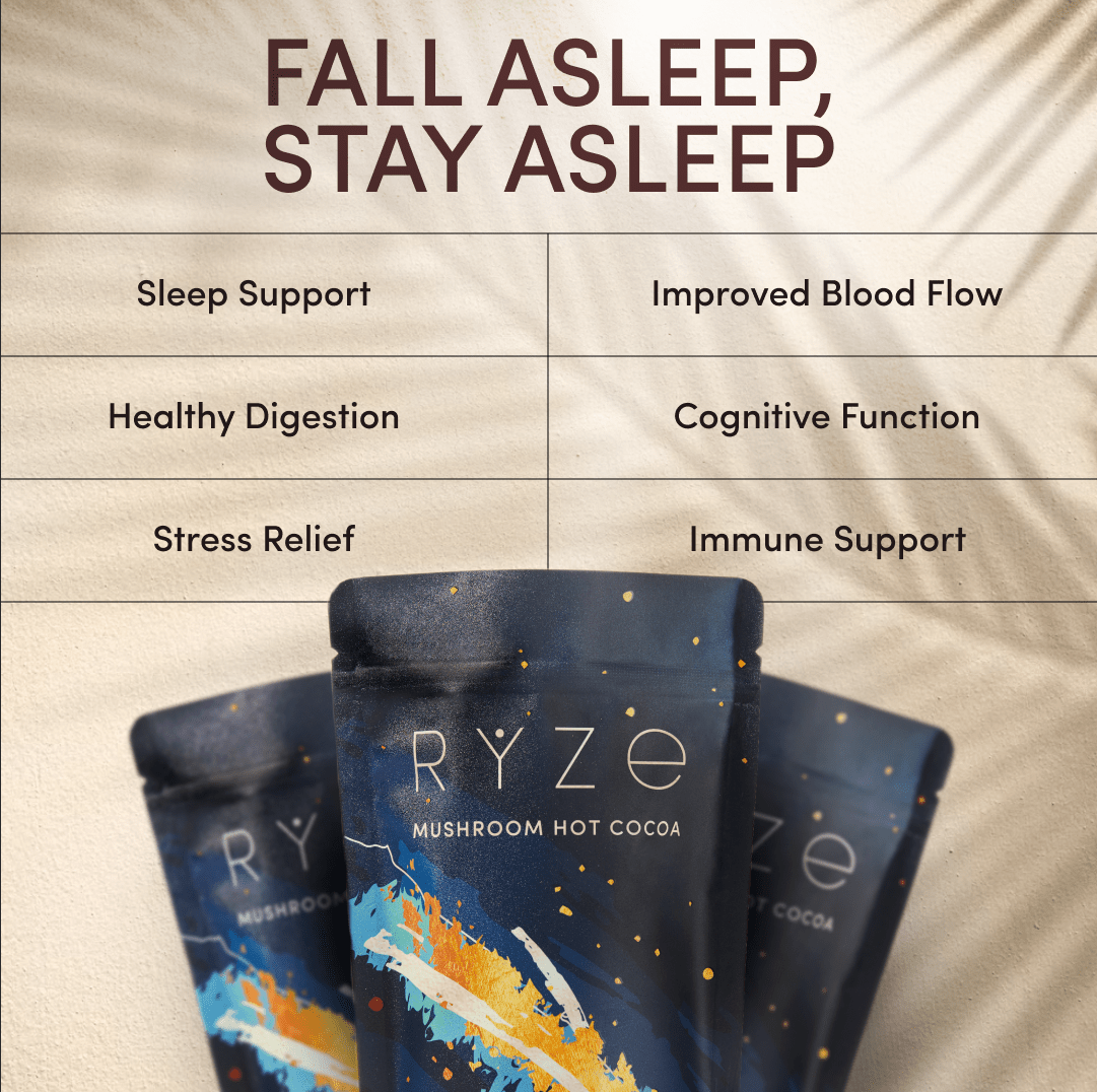 RYZE Hot Cocoa - with 6 Sleep Superfoods to Help Fall Asleep and Stay Asleep - Calm Night
