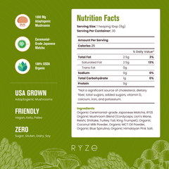 RYZE Organic Mushroom Matcha Starter Kit (60 servings) - Matcha Setup