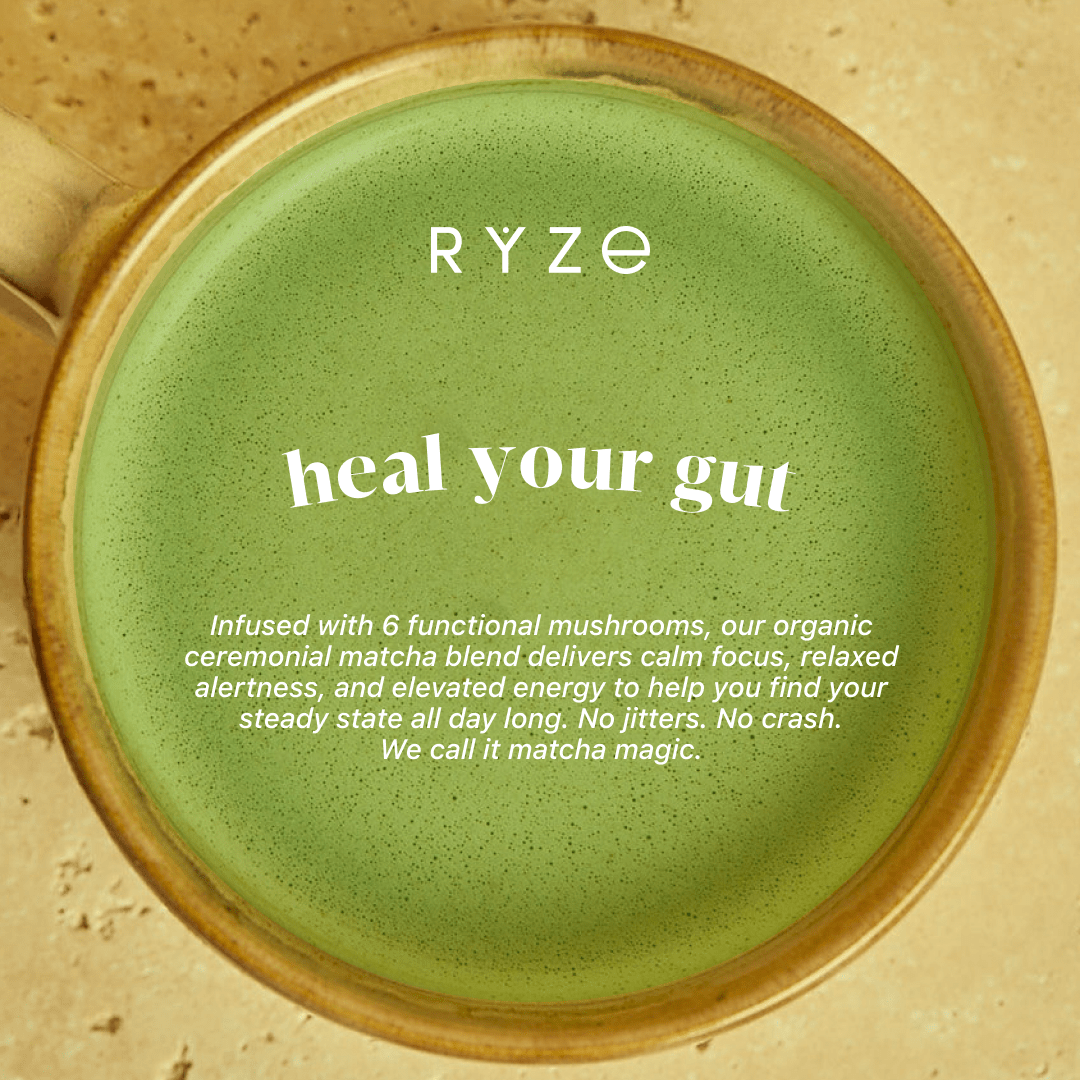 RYZE Organic Mushroom Matcha Starter Kit (60 servings) - Matcha Setup